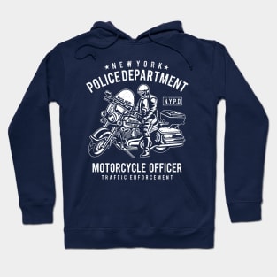 New York Police Department Motorcycle Officer Traffic Enforcement Hoodie